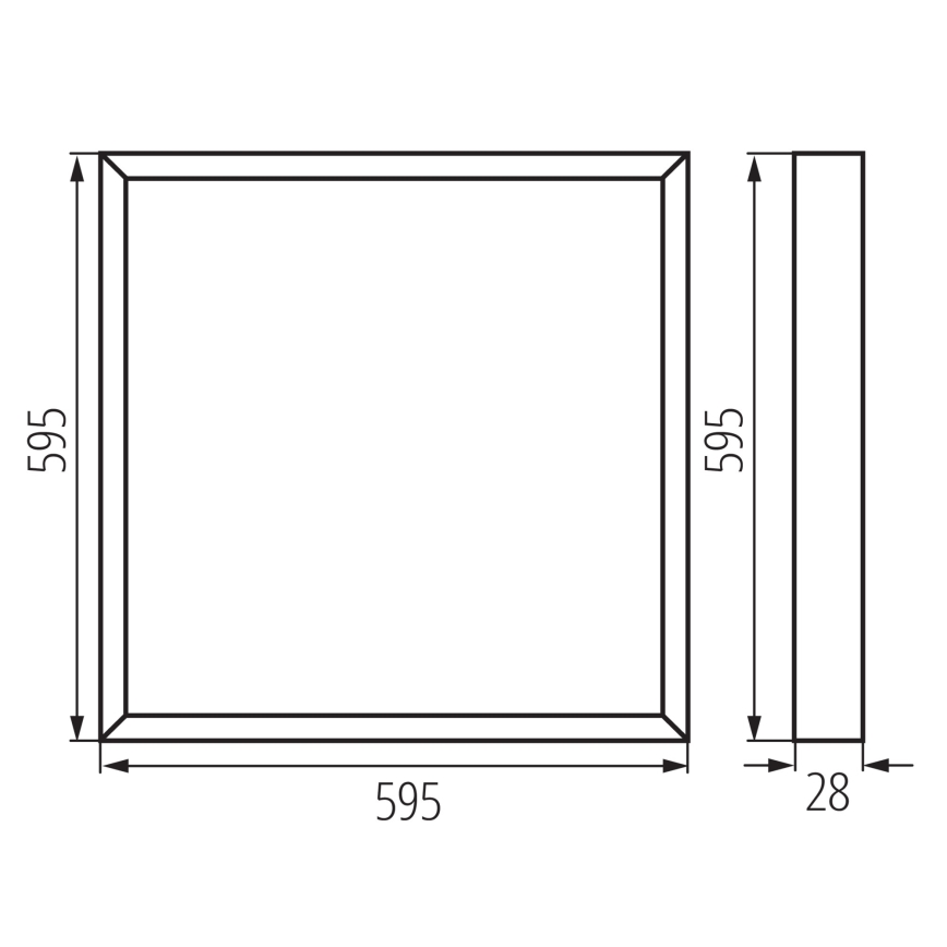 LED Recessed Ceiling Panel BLINGO UAIO LED/38W/230V 3000/4000/6500K 60x60 cm CRI 90 UGR19