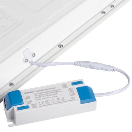 BLINGO AIO 38W LED Recessed Ceiling Panel, 230V, Selectable 3000/4000/6500K, 120 x 30 cm, CRI 90