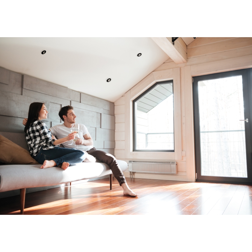 FIZU LED Recessed Ceiling Light 4W/230V 3000/4000/6500K Black