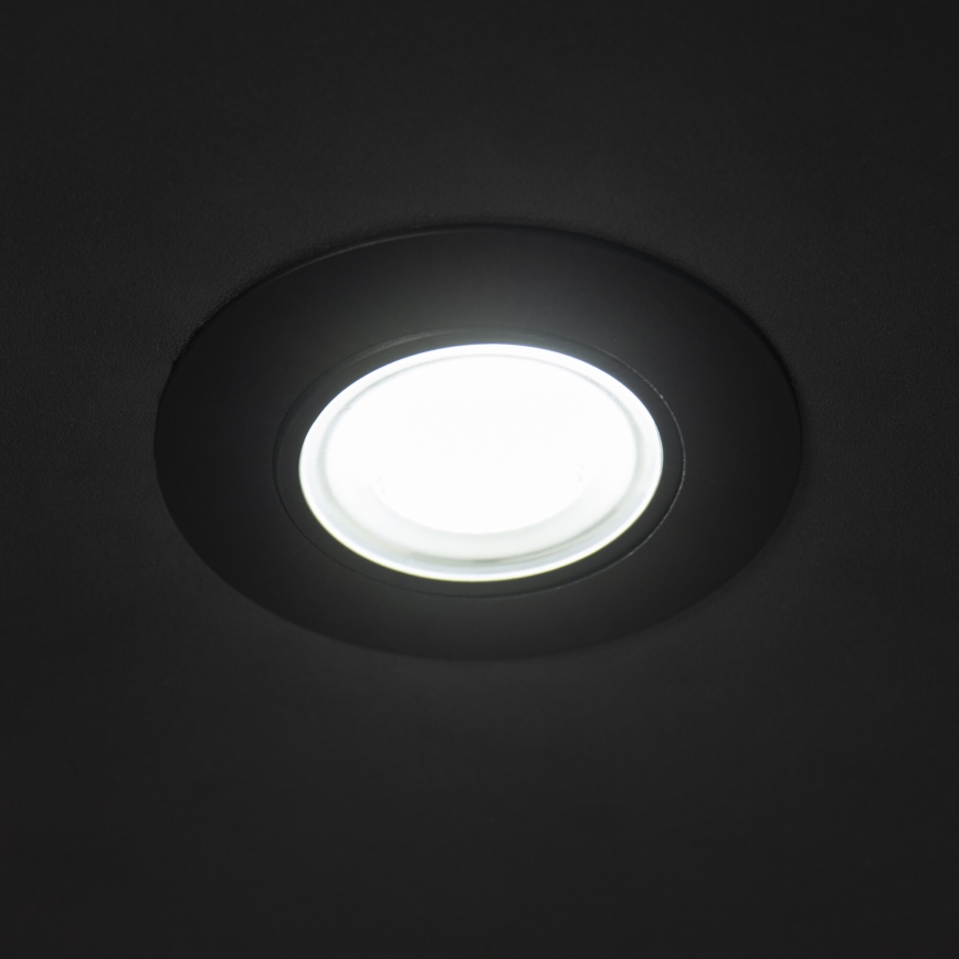 FIZU LED Recessed Ceiling Light 4W/230V 3000/4000/6500K Black