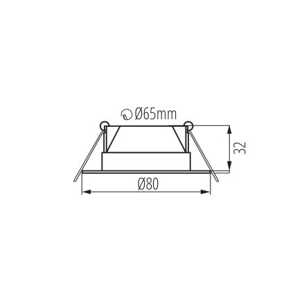 FIZU LED Recessed Ceiling Light 4W/230V 3000/4000/6500K Black
