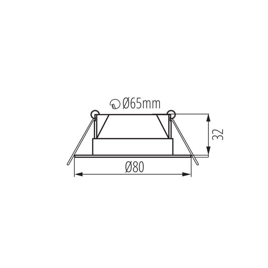 LED Recessed Downlight FIZU LED/4W/230V 3000/4000/6500K White