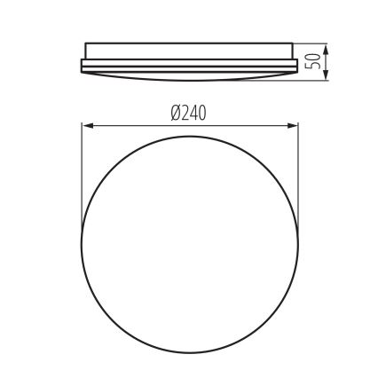 ENELO LED Bathroom Ceiling Light, 10W/230V, Ø 24 cm, IP44