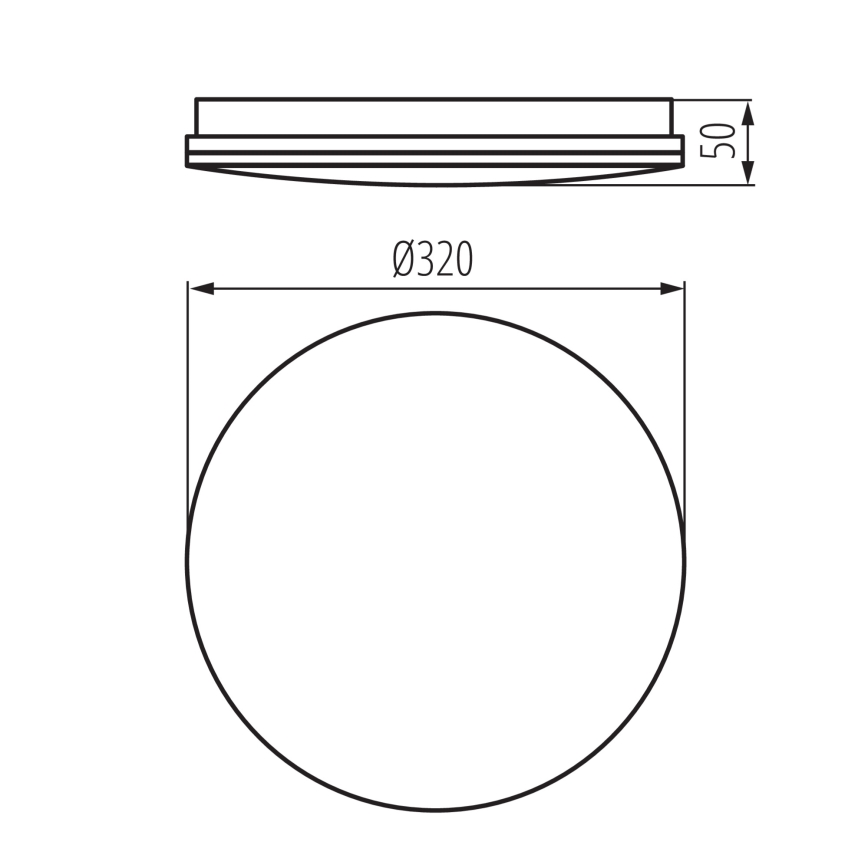 ENELO LED Bathroom Ceiling Light, 17W/230V, Ø 32 cm, IP44