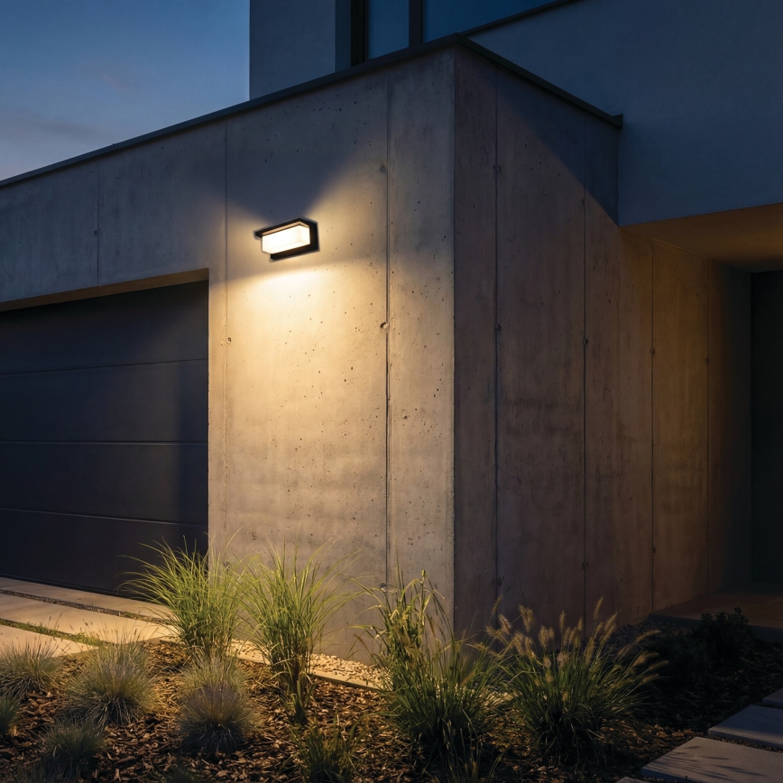 LED Outdoor Wall Light LERTO LED/12W/230V IP54 Black