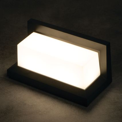 LED Outdoor Wall Light LERTO LED/12W/230V IP54 Black
