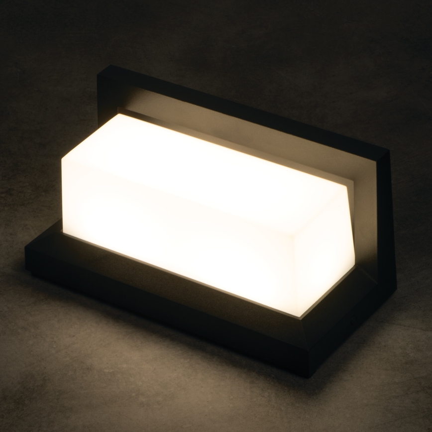 LED Outdoor Wall Light LERTO LED/12W/230V IP54 Black