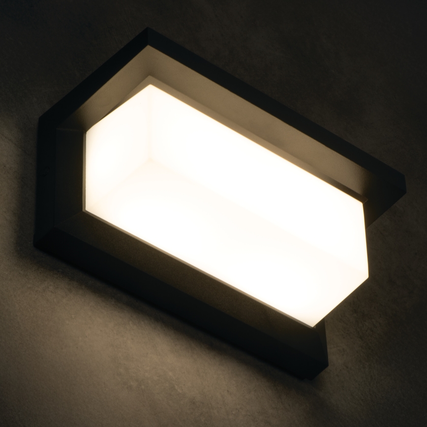 LED Outdoor Wall Light LERTO LED/12W/230V IP54 Black