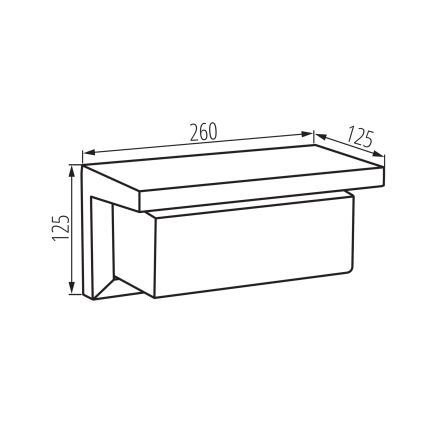LED Outdoor Wall Light LERTO LED/12W/230V IP54 Black