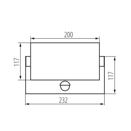 XERTO LED 20W Outdoor Wall Light with Motion and Dusk Sensor, 230V, 3000/4000/6500K, IP44, Black