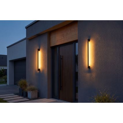 YALTE LED Outdoor Wall Light, 8.5W, 230V, 3000/4000/6500K, 93 cm, IP54, Black