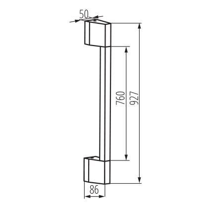 YALTE LED Outdoor Wall Light, 8.5W, 230V, 3000/4000/6500K, 93 cm, IP54, Black