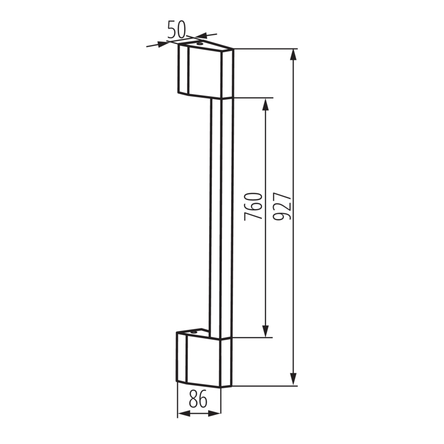 YALTE LED Outdoor Wall Light, 8.5W, 230V, 3000/4000/6500K, 93 cm, IP54, Black