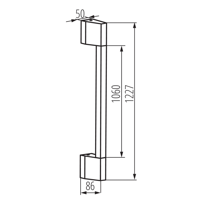 YALTE LED Outdoor Wall Light, 12W/230V, 3000/4000/6500K, 123 cm, IP54, Black