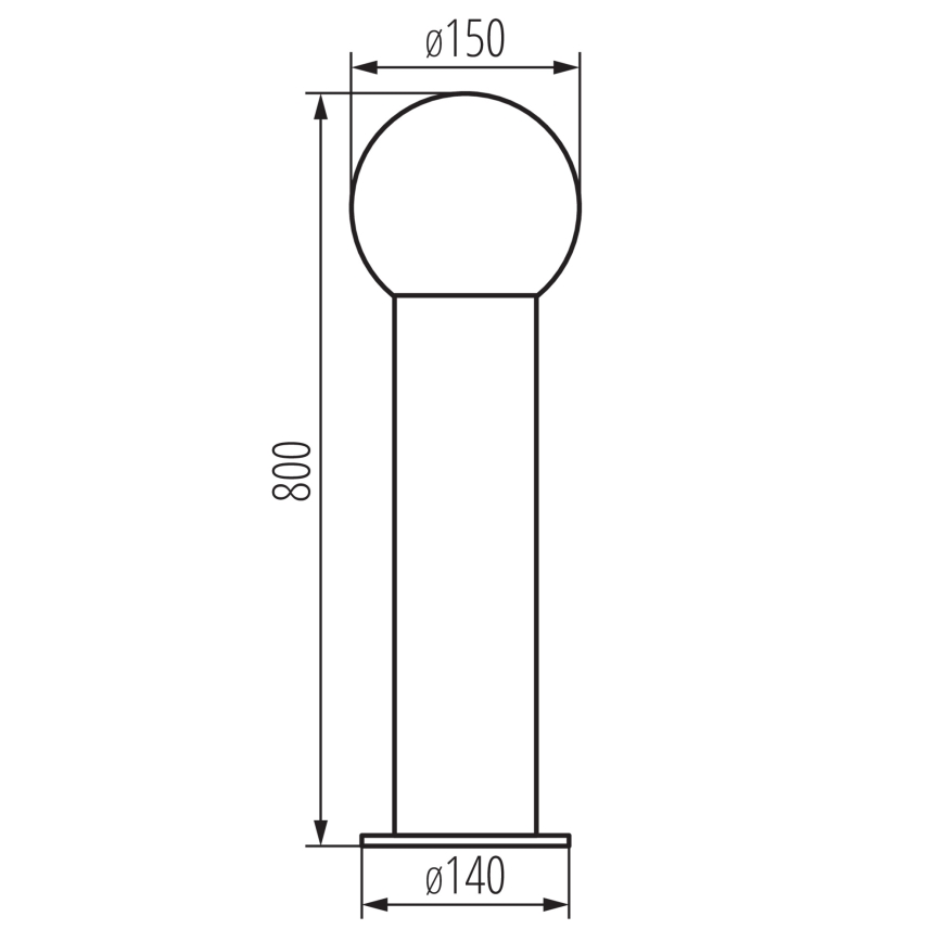 Outdoor lamp STONO 1xE27/15W/230V 80 cm IP65 anthracite