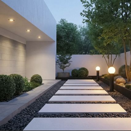 STONO Outdoor Lamp with Motion and Twilight Sensor, 1xE27/15W/230V, 80 cm, IP65, Anthracite