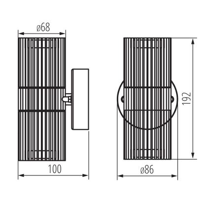 Outdoor wall-mounted spotlight RADILO 2xGU10/11W/230V IP44 Black