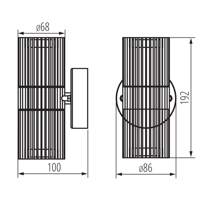 Outdoor wall-mounted spotlight RADILO 2xGU10/11W/230V IP44 Black