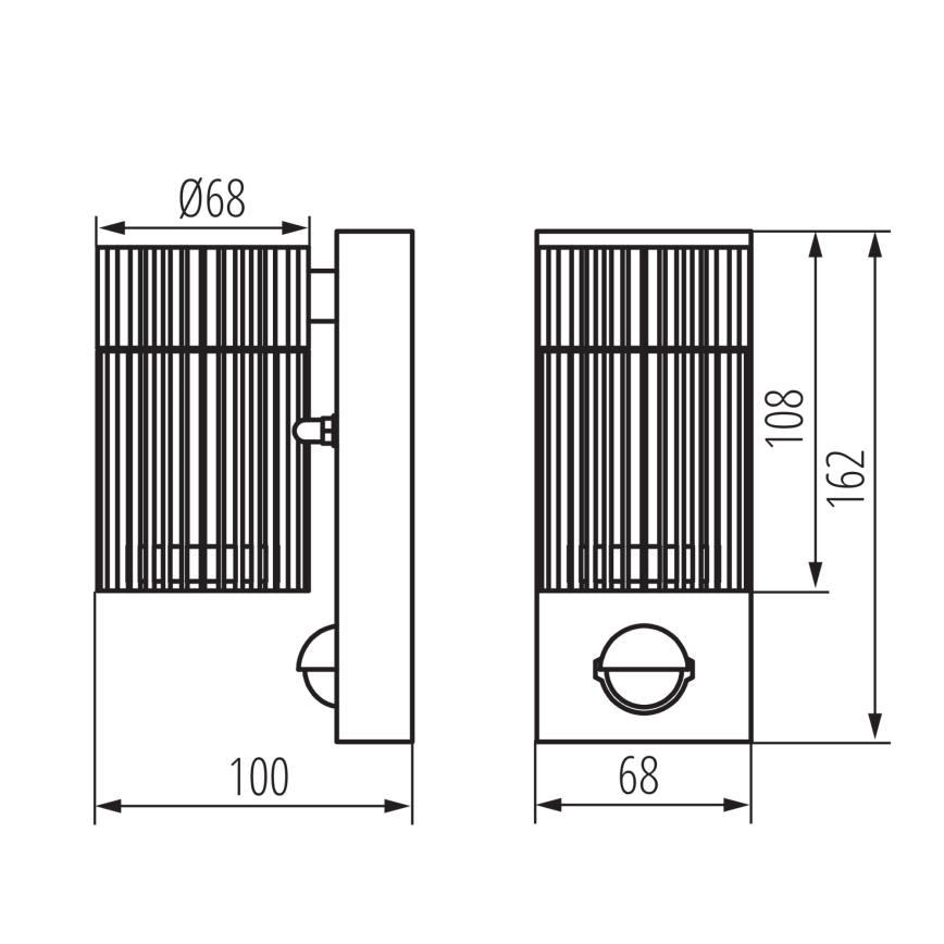 Outdoor wall-mounted spotlight with motion and dusk sensor RADILO 1xGU10/11W/230V IP44 black