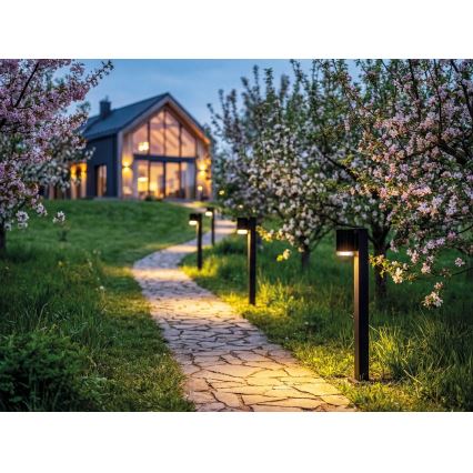 RADILO Outdoor Lamp 1x GU10/11W/230V, 80 cm, IP44, Black