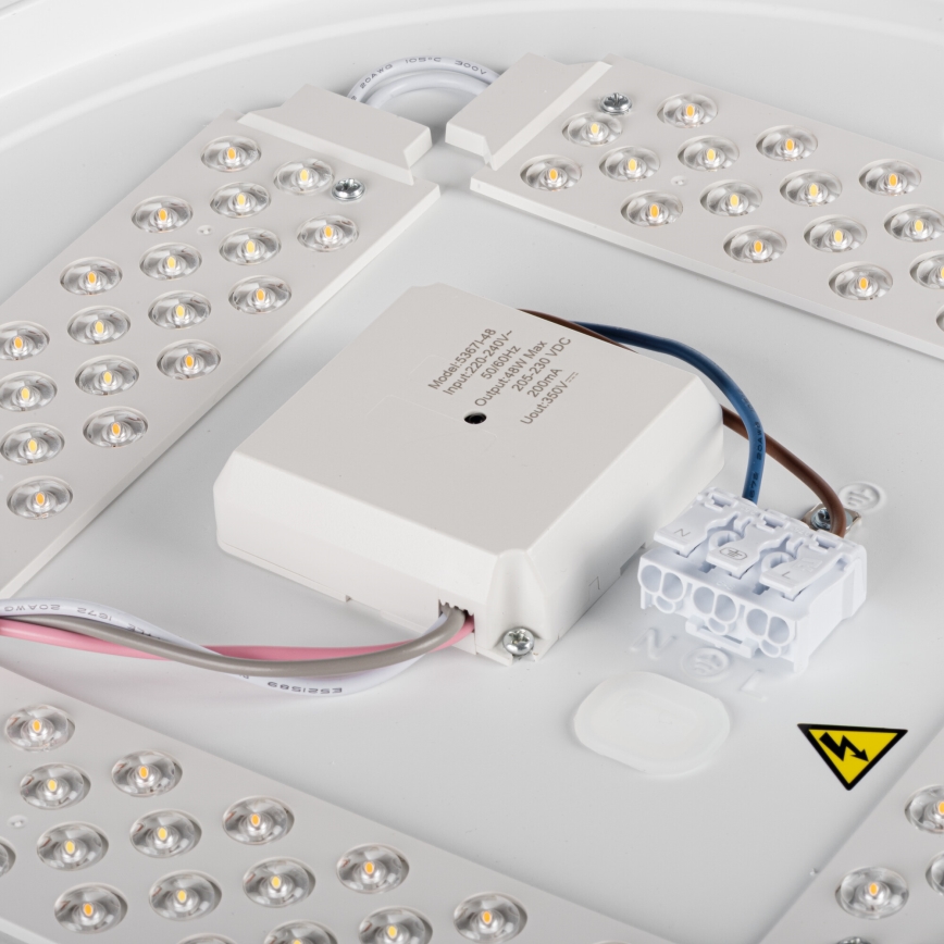 Dimmable LED ceiling light LIXAN LED/47W/230V 3000–6500K Ø 38.6 cm white/silver + remote control