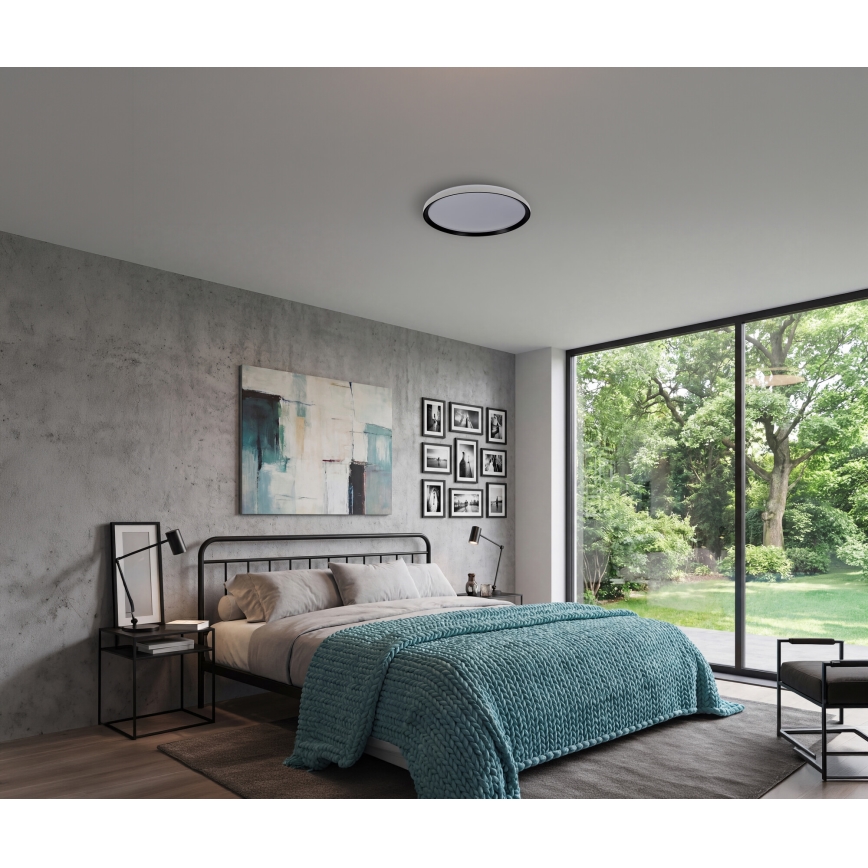 LED Dimmable Ceiling Light LIXAN LED/47W/230V 3000-6500K Ø 38.6 cm White/Black + Remote Control