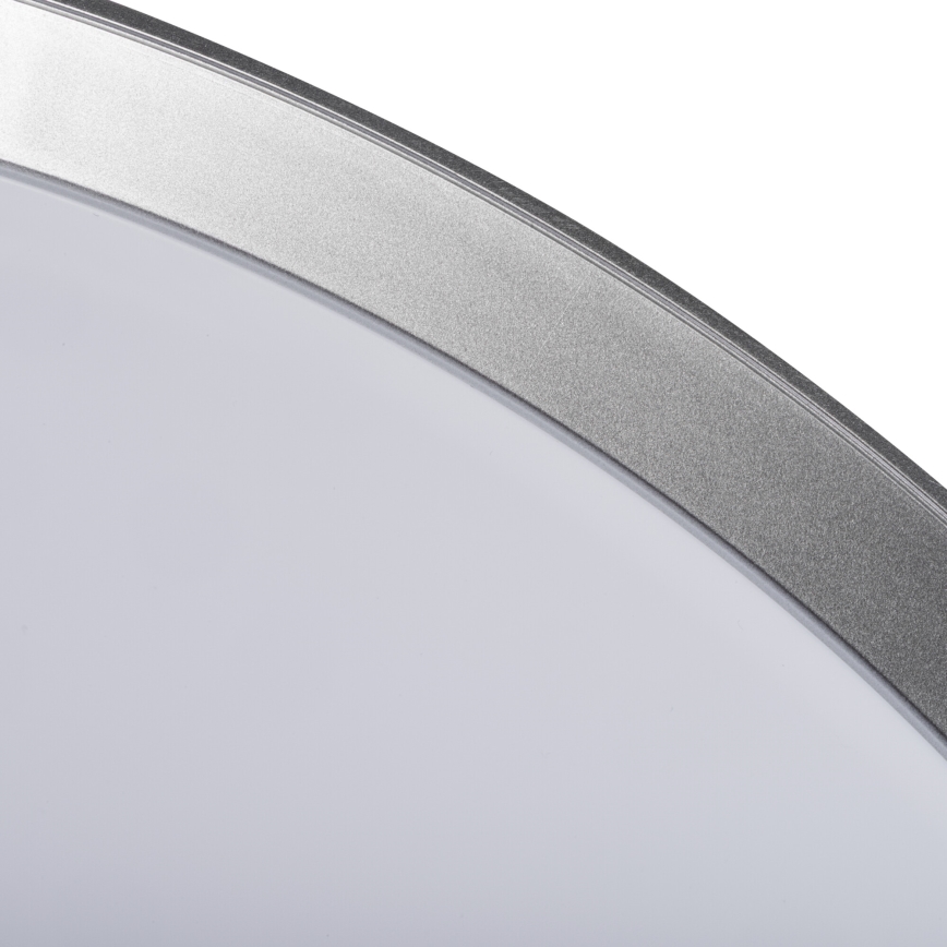 Dimmable LIXAN LED ceiling light, 65W, 230V, 3000–6500K, Ø 48.6 cm, white/silver – with remote control