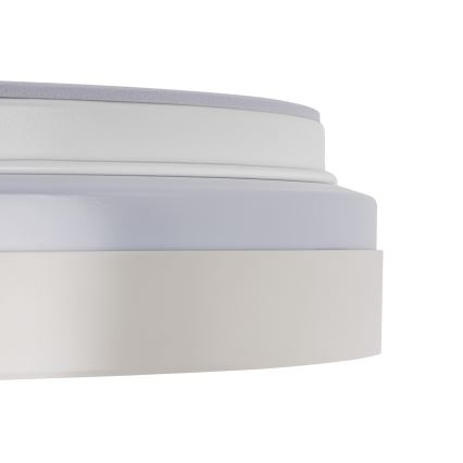 Dimmable LIXAN LED ceiling light, 65W, 230V, 3000–6500K, Ø 48.6 cm, white/silver – with remote control