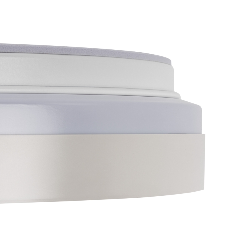 Dimmable LIXAN LED ceiling light, 65W, 230V, 3000–6500K, Ø 48.6 cm, white/silver – with remote control
