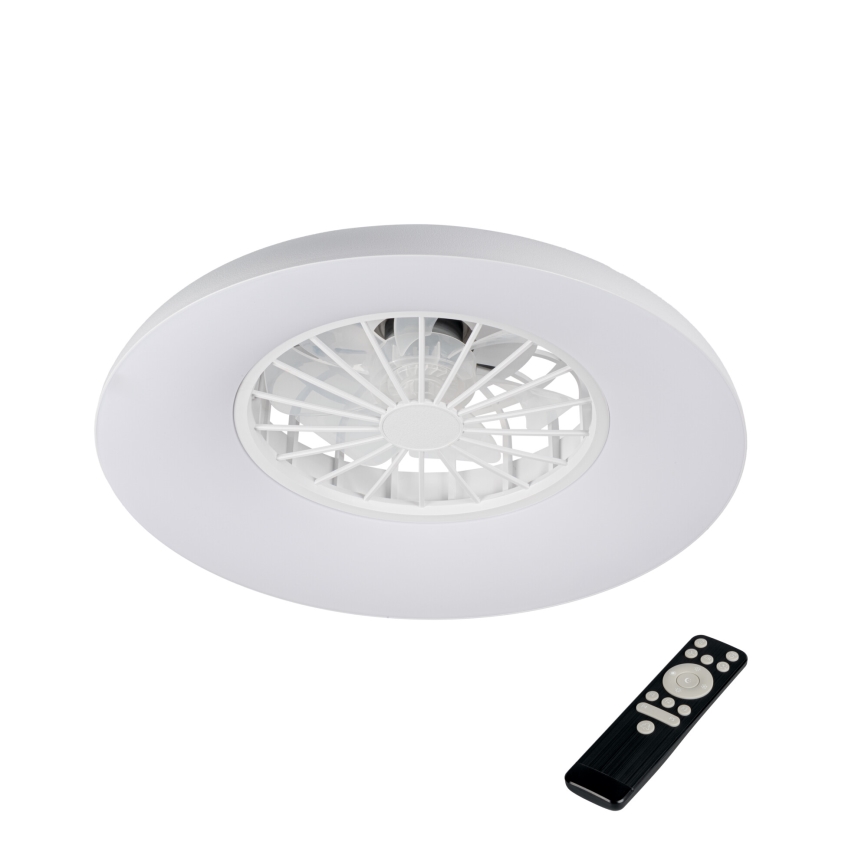 LED RGBW Dimmable Ceiling Light with Fan PLAVE PAN LED/24W/230V 3000-6500K Ø 48,5 cm White + Remote Control