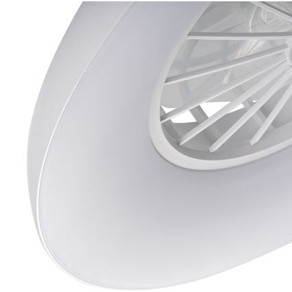 LED RGBW Dimmable Ceiling Light with Fan PLAVE PAN LED/24W/230V 3000-6500K Ø 48,5 cm White + Remote Control