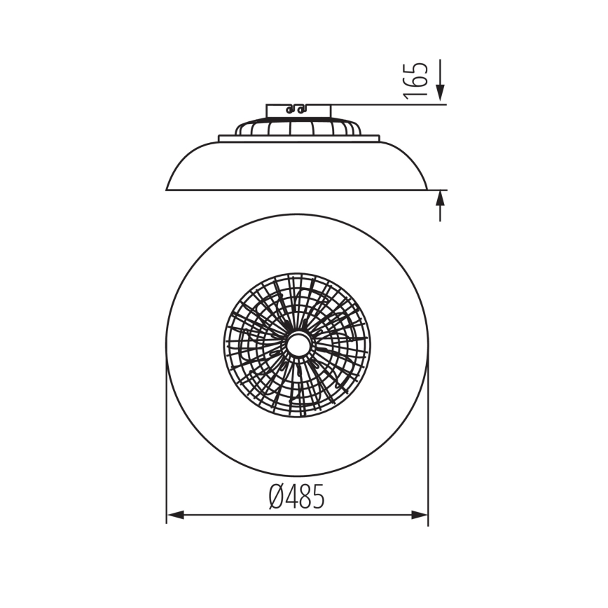 LED RGBW Dimmable Ceiling Light with Fan PLAVE PAN LED/24W/230V 3000-6500K Ø 48,5 cm White + Remote Control