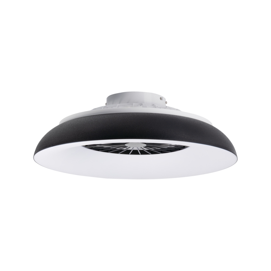 LED RGBW Dimmable Ceiling Light with Fan PLAVE PAN LED/48W/230V 3000–6500K Ø60 cm Black + Remote Control