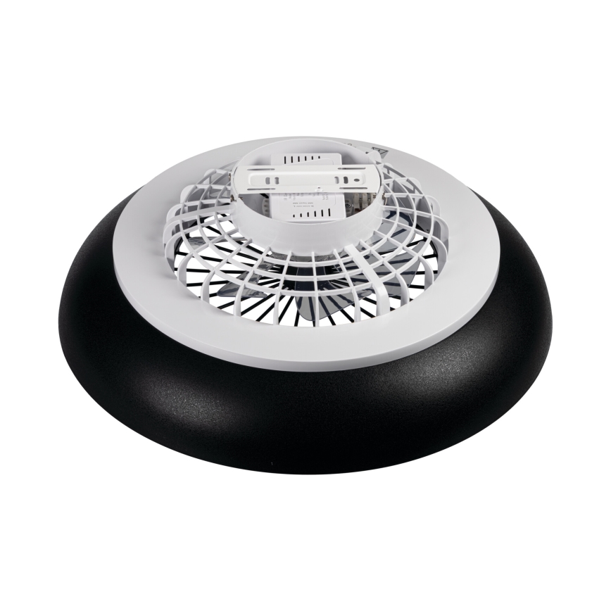 LED RGBW Dimmable Ceiling Light with Fan PLAVE PAN LED/48W/230V 3000–6500K Ø60 cm Black + Remote Control