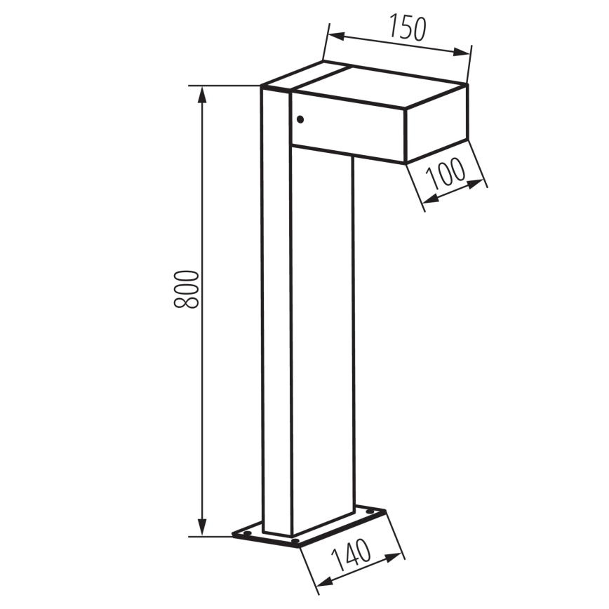 LEGINO Outdoor Lamp 1xGX53/11W/230V 80 cm IP65 Anthracite