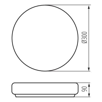 Bathroom ceiling light PERAZ 1xE27/60W/230V d. 30 cm IP44