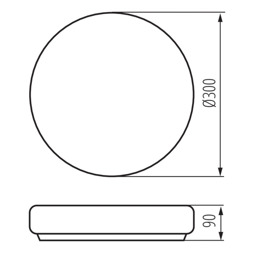 Bathroom ceiling light PERAZ 1xE27/60W/230V d. 30 cm IP44