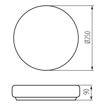 Bathroom ceiling light PERAZ 1xE27/15W/230V d. 25 cm IP44