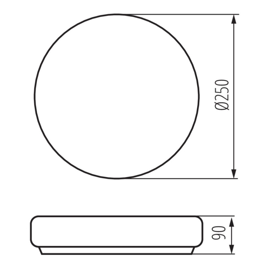 Bathroom ceiling light PERAZ 1xE27/15W/230V d. 25 cm IP44