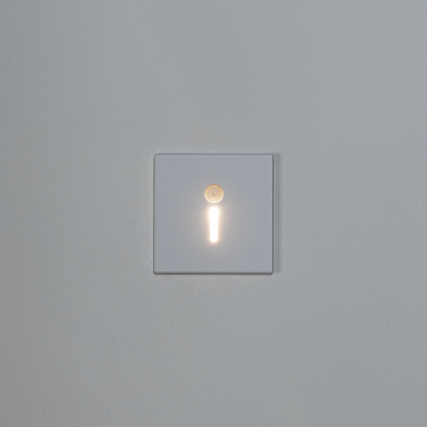 LED staircase luminaire with motion and dusk sensor MAGNIK LED/1,7W/230V 2700/3300/3900/4600/5700K white square