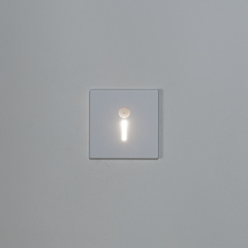 LED staircase luminaire with motion and dusk sensor MAGNIK LED/1,7W/230V 2700/3300/3900/4600/5700K white square