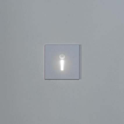 LED staircase luminaire with motion and dusk sensor MAGNIK LED/1,7W/230V 2700/3300/3900/4600/5700K white square