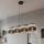 KARBON cable-hung chandelier 4xE27/15W/230V black/grey