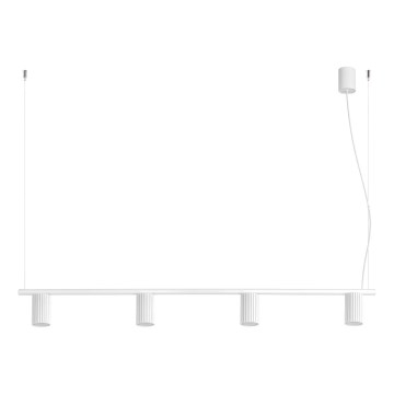 KARBON cable-hung chandelier 4xGU10/10W/230V, white