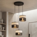 KARBON Cable Pendant Lamp 3xE27/15W/230V Black/Grey