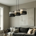 KARBON Cable Pendant Light 3x E27/15W/230V, Black/Grey