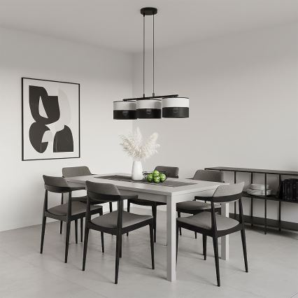 KARBON Cable Pendant Light 3x E27/15W/230V, Black/Grey
