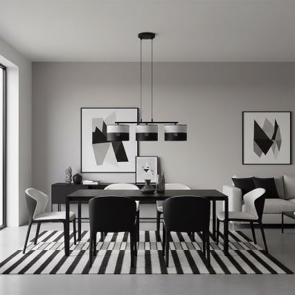 KARBON Cable Pendant Light 3x E27/15W/230V, Black/Grey
