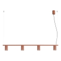 KARBON Cable Pendant Light 4xGU10/10W/230V Orange