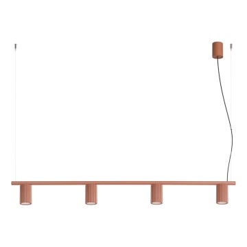 KARBON Cable Pendant Light 4xGU10/10W/230V Orange